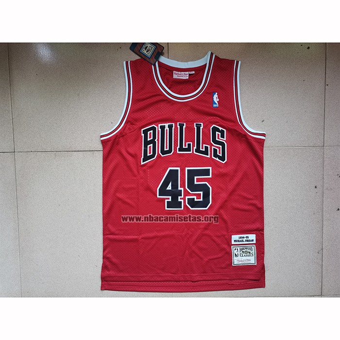 Camiseta Chicago Bulls Michael Jordan NO 23 Mitchell & Ness 1994-95 Rojo